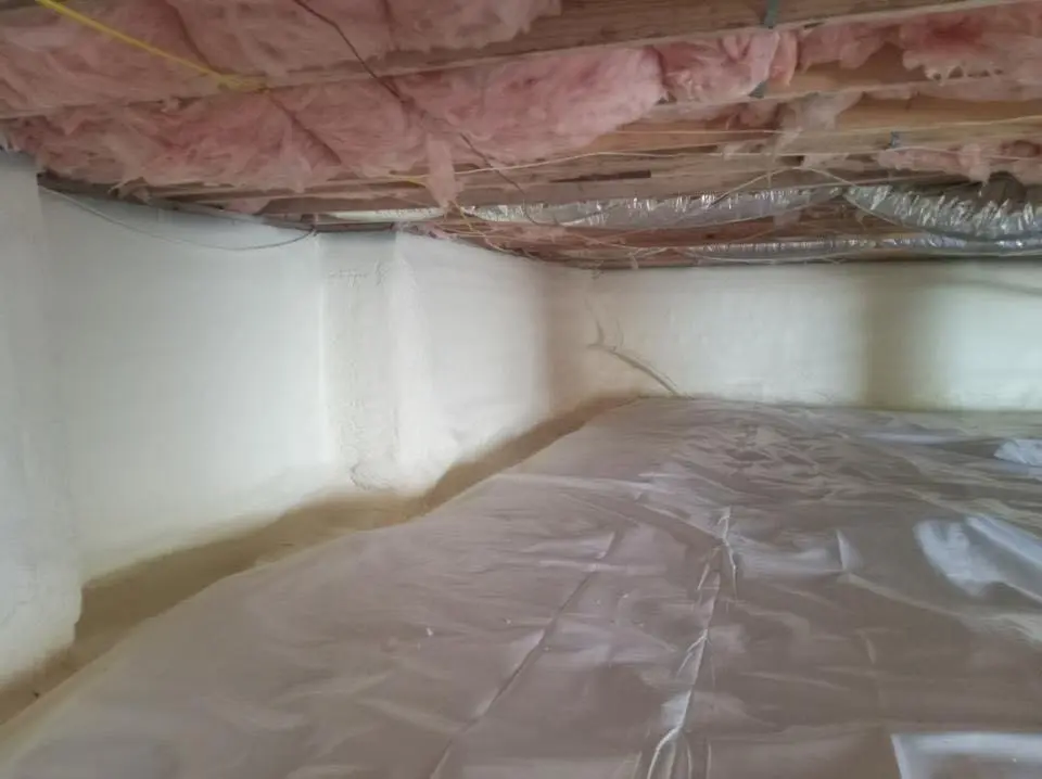 Crawl space encapsulation with closed-cell spray foam for Attic Insulation in West Hattiesburg